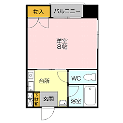 エクセル富士見マンション 1Kの間取図画像
