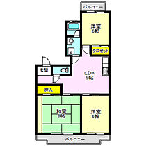 エーユーソフィア 201 ｜ 群馬県高崎市江木町（賃貸マンション3LDK・2階・65.23㎡） その2