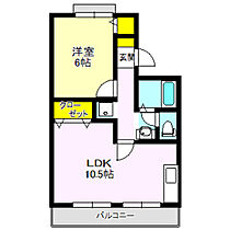 吉井レジデンス 105 ｜ 群馬県高崎市上中居町（賃貸アパート1LDK・1階・42.00㎡） その2