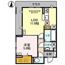 ラクーア 106 ｜ 群馬県高崎市東貝沢町4丁目（賃貸アパート1LDK・1階・43.80㎡） その2