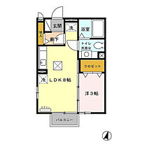 リジエール B103 ｜ 群馬県高崎市貝沢町（賃貸アパート1LDK・1階・29.44㎡） その2