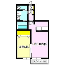 エスポワール三山 A102 ｜ 群馬県高崎市中居町4丁目（賃貸アパート1LDK・1階・40.36㎡） その2