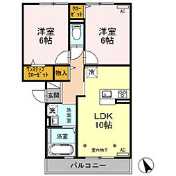 EstateZENC 2LDKの間取図画像