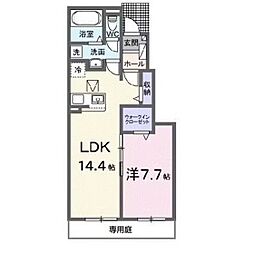 ノース・Ｒ 103 1階1LDKの間取り