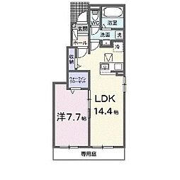 ノース・Ｒ 101 1階1LDKの間取り