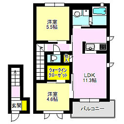 ラフィーネ上中居 2階/201