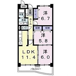 グランドレジデンス 3LDKの間取図画像