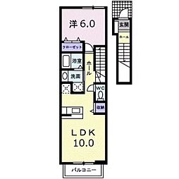 サンセールメゾン 1LDKの間取図画像