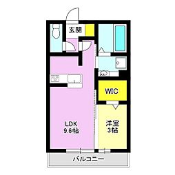 プラトン 1LDKの間取図画像