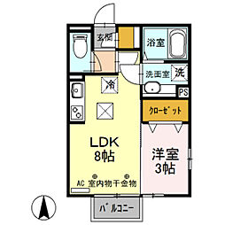 D-dream 1LDKの間取図画像
