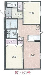 セディア 2LDKの間取図画像