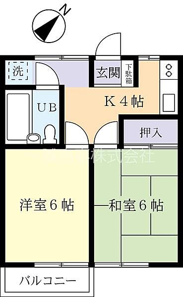 フラット・ブルー 0102｜茨城県つくばみらい市下島(賃貸アパート2K・1階・34.65㎡)の写真 その2