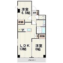 茨城県つくば市松代3丁目（賃貸マンション2LDK・3階・55.89㎡） その2