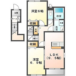 コモドピノ3 2LDKの間取図画像