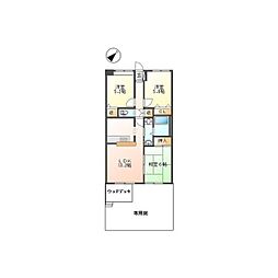 グランディール高野台 3LDKの間取図画像
