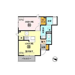 ルーチェA 1LDKの間取図画像