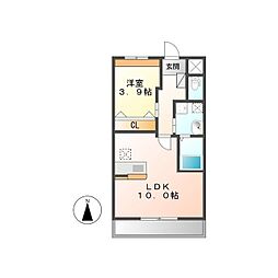 フォレストヴィラ 1LDKの間取図画像