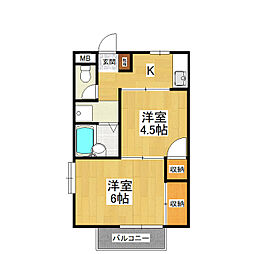グリーンシティーヒルズ 2Kの間取図画像