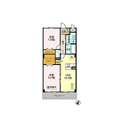 グラン・テール 2LDKの間取図画像