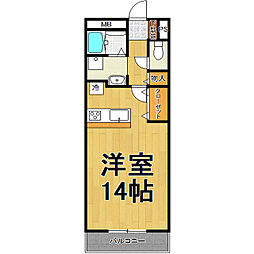 ハッピーオレンジ ワンルームの間取図画像