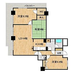 ソリッドタワー 3LDKの間取図画像
