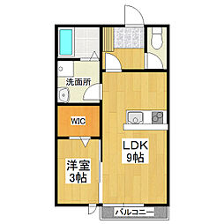 リビエラ 1LDKの間取図画像