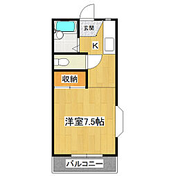 アーバンスクエア 1Kの間取図画像