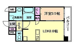 Laule'a放出 1LDKの間取図画像