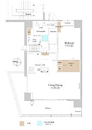 ウメキタテラス 1LDKの間取図画像