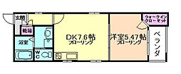 ステラコート 1DKの間取図画像