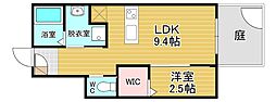大阪市生野区林寺4丁目マンション 1LDKの間取図画像