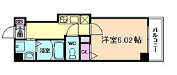 Kalmia北梅田 1Kの間取図画像