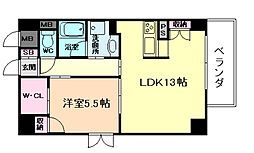 ツインコート福島 1LDKの間取図画像