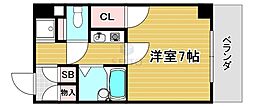 グレイス赤井. 1Kの間取図画像