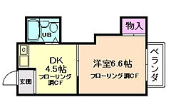 プラム小野原 1DKの間取図画像