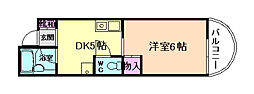 コスモ78 ワンルームの間取図画像