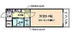 コウヨウ井口堂 1Kの間取図画像