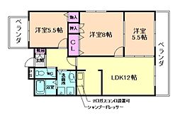 アビタシオン3 3LDKの間取図画像