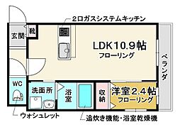 Louis Apartment 豊中蛍池 ウエスト 1LDKの間取図画像