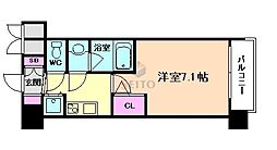 スプランディッド新大阪V 5階1Kの間取り