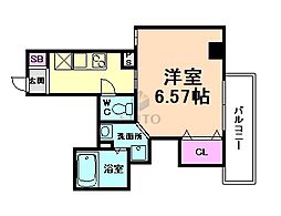 みおつくし十三 3階1Kの間取り