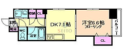 和の杜 1DKの間取図画像