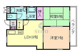 大阪府豊中市箕輪2丁目（賃貸マンション2LDK・2階・45.00㎡） その2