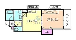 フェアーライフビル 1DKの間取図画像
