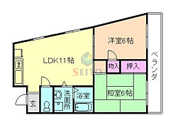 間取図画像 2LDK