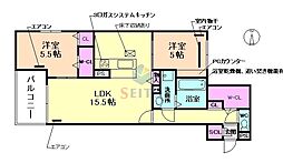 間取図画像 2LDK