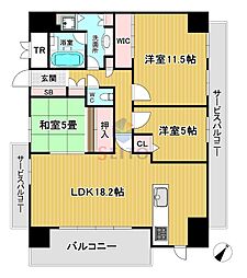 マストメゾン豊中マストモール 3LDKの間取図画像