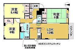 イマジン 3LDKの間取図画像