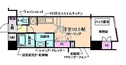 アーバネックストヨナカ ワンルームの間取図画像
