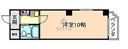ビスタ岡町2 1Kの間取図画像